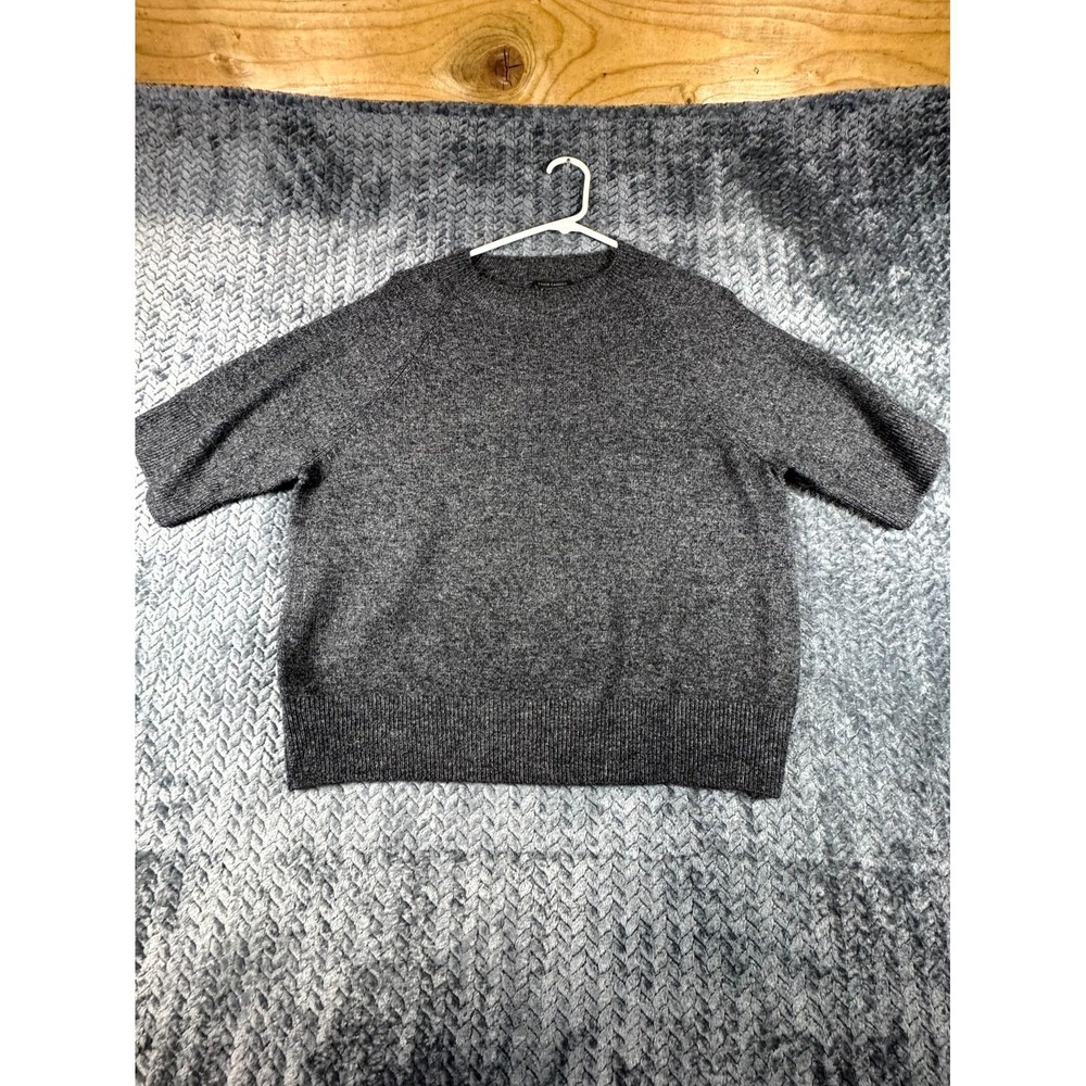 Vince Camuto Pullover Sweater Womens S Gray Marled Knitted Acrylic Raglan Sleeve
